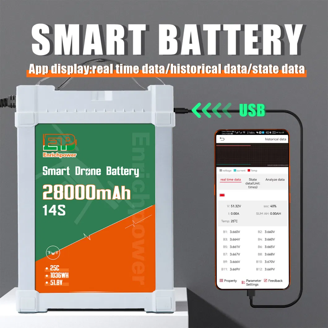 โมดูลพลังงานโดรนที่กําหนดเอง 51.8V แบตเตอรี่ โมดูลการบินโดรน AC-DC 1