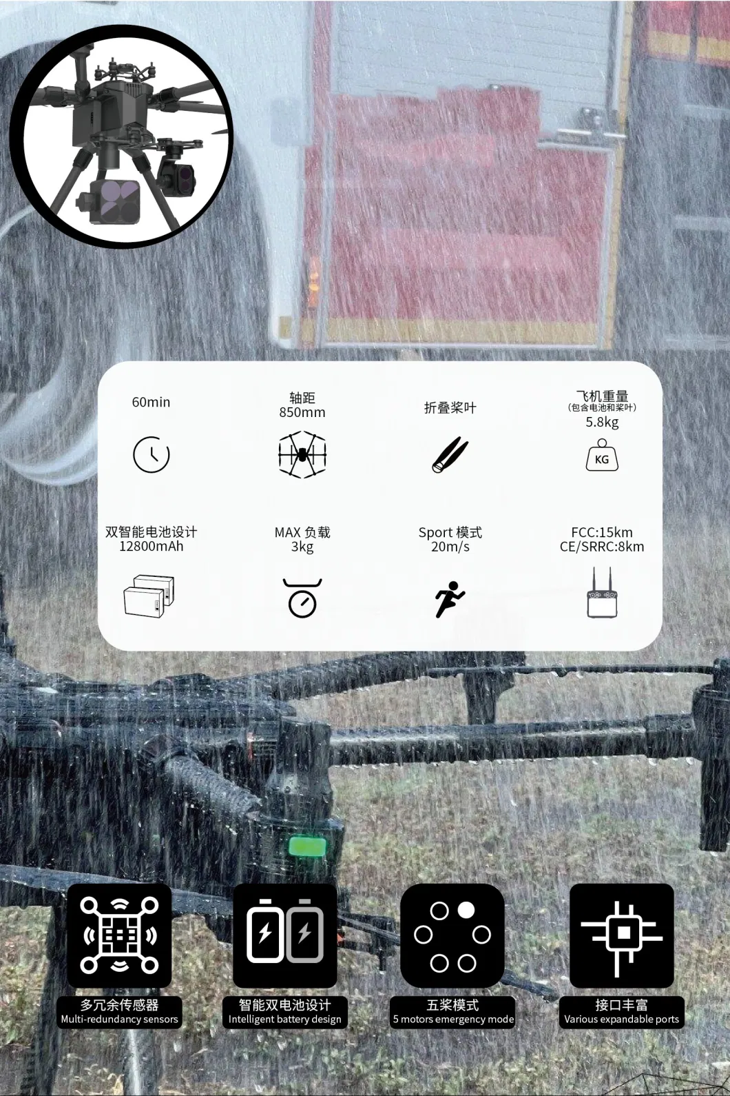 MYUAV เครื่องบินไร้คนขับที่ติดต่อหลายฟังก์ชัน (UAV) 3