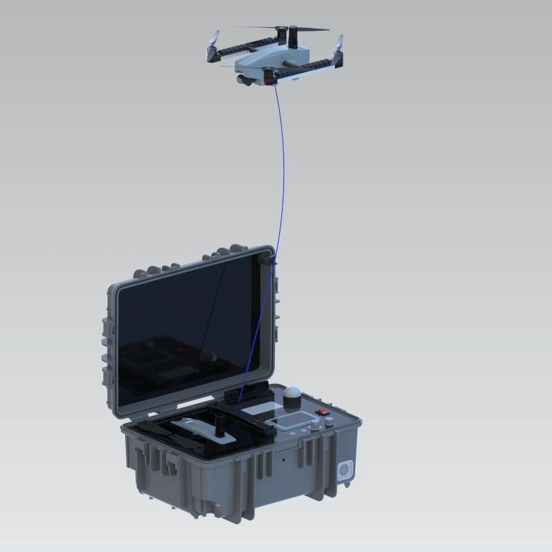 ไฟฟ้า MYUAV Drone โดยสายไฟฟ้า Tether จําหน่ายพลังงานอย่างต่อเนื่อง 24 ชั่วโมงสําหรับแสงฉุกเฉิน 2